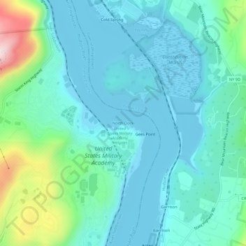 North Dock topographic map, elevation, terrain