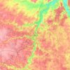 Poitiers topographic map, elevation, terrain
