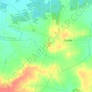 Międzylesie topographic map, elevation, terrain