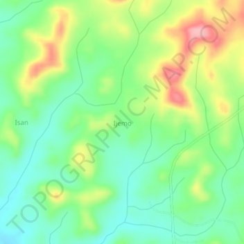 Ijemo topographic map, elevation, terrain