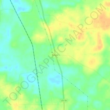 Brister topographic map, elevation, terrain