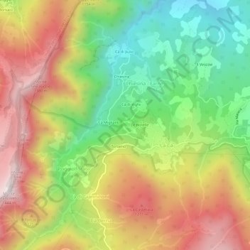 Cà Tonelli topographic map, elevation, terrain