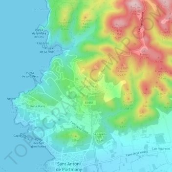 Can Germà topographic map, elevation, terrain