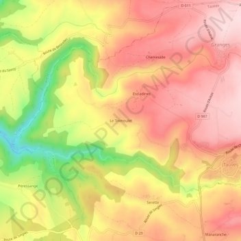 Le Trémoulet topographic map, elevation, terrain
