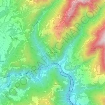 Bargecchia topographic map, elevation, terrain