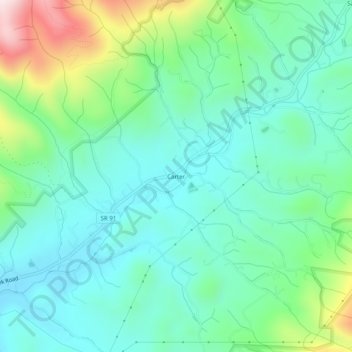 Carter topographic map, elevation, terrain
