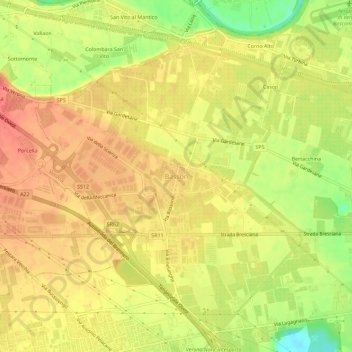 Basson topographic map, elevation, terrain