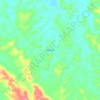 Vizcaina topographic map, elevation, terrain