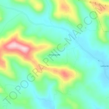 Dona Josefa topographic map, elevation, terrain