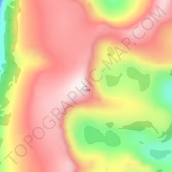 Silda topographic map, elevation, terrain