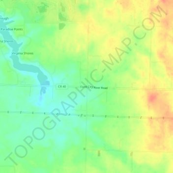 Ford City topographic map, elevation, terrain