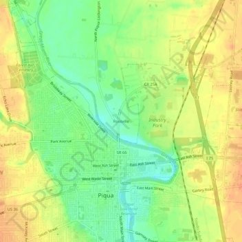 Rossville topographic map, elevation, terrain
