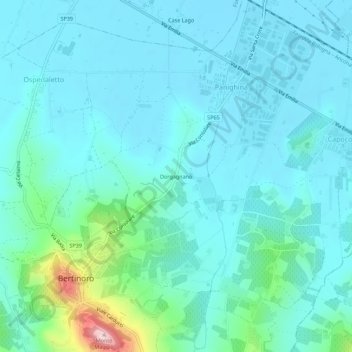 Dorgagnano topographic map, elevation, terrain