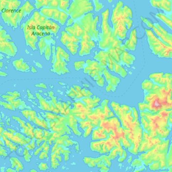 Isla King topographic map, elevation, terrain