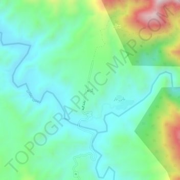 گزنه topographic map, elevation, terrain