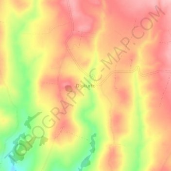 Olokurto topographic map, elevation, terrain