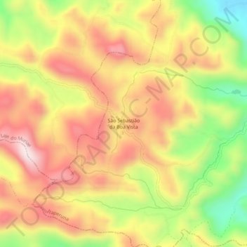 São Sebastião da Boa Vista topographic map, elevation, terrain