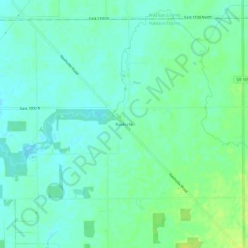 Nashville topographic map, elevation, terrain