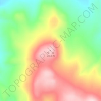 Ski Hill topographic map, elevation, terrain
