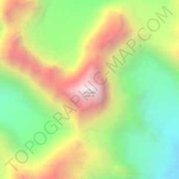 Golgotha topographic map, elevation, terrain