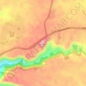 Alto Cerritos topographic map, elevation, terrain