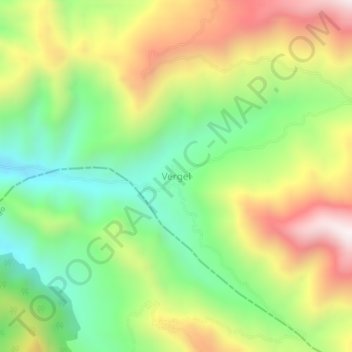 Vergel topographic map, elevation, terrain