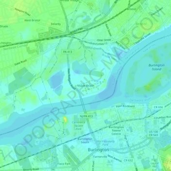 Maple Beach topographic map, elevation, terrain