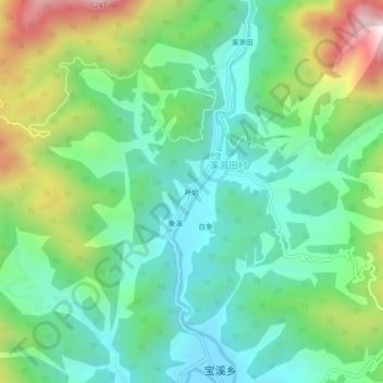 叶坑 topographic map, elevation, terrain