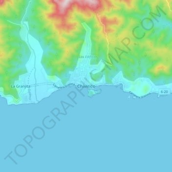 Chivirico topographic map, elevation, terrain
