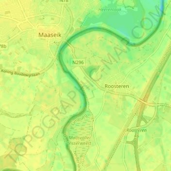 Kokkelert topographic map, elevation, terrain