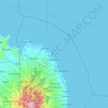 Capayas Island topographic map, elevation, terrain