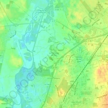 La Rue Haute de Cicé topographic map, elevation, terrain