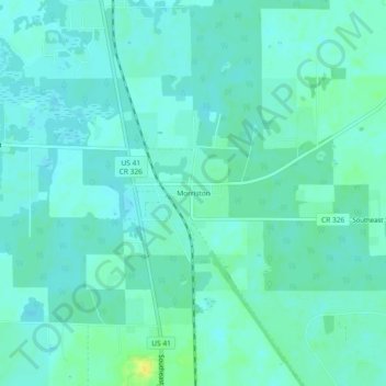 Morriston topographic map, elevation, terrain