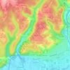 Les Landes topographic map, elevation, terrain