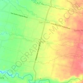 Sikitan topographic map, elevation, terrain