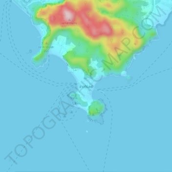 Railay topographic map, elevation, terrain