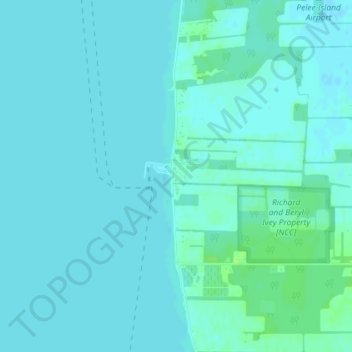 Pelee Island topographic map, elevation, terrain