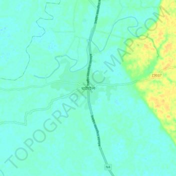 Ghatail topographic map, elevation, terrain