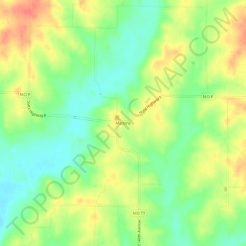 Matkins topographic map, elevation, terrain