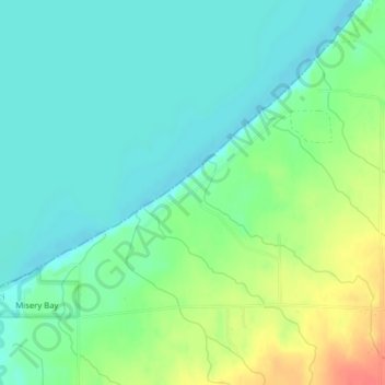 Santa Monica Beach topographic map, elevation, terrain