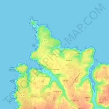 Deuborh topographic map, elevation, terrain