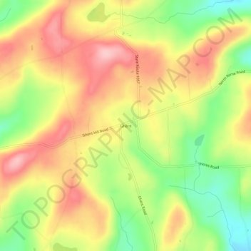 Ghent topographic map, elevation, terrain