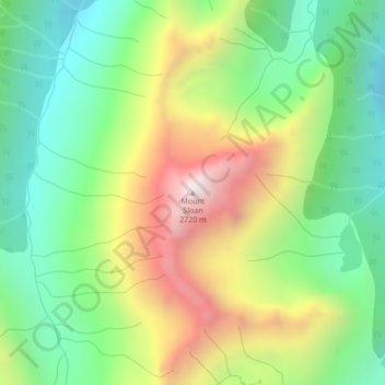 Mount Sloan topographic map, elevation, terrain