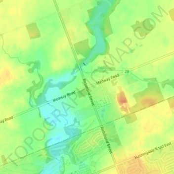 Arva topographic map, elevation, terrain