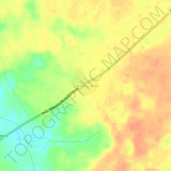 San Agustin topographic map, elevation, terrain