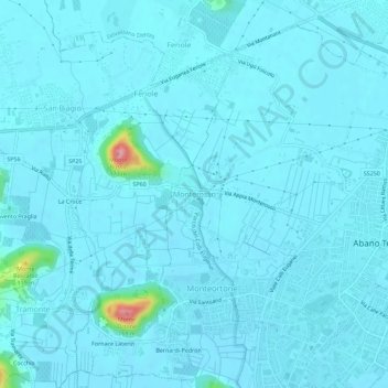 Monterosso topographic map, elevation, terrain