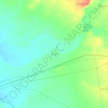 Bhimpar topographic map, elevation, terrain