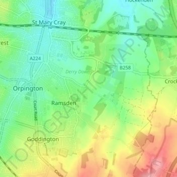 Cockmannings topographic map, elevation, terrain