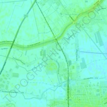 Granzette topographic map, elevation, terrain