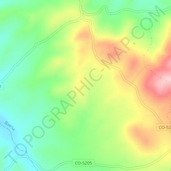 La Capitana topographic map, elevation, terrain